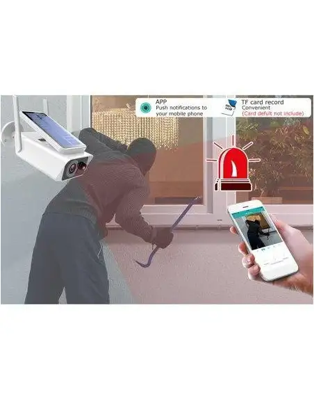 Camera de supraveghere IP Wireless HD cu panou solar red-mag.ro