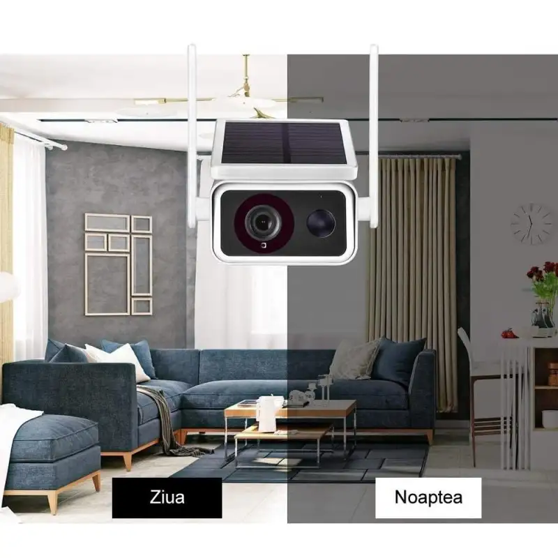 Camera de supraveghere IP Wireless HD cu panou solar red-mag.ro