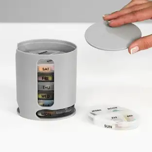 Organizator cu sertar pentru pastile / medicamente red-mag.ro 2