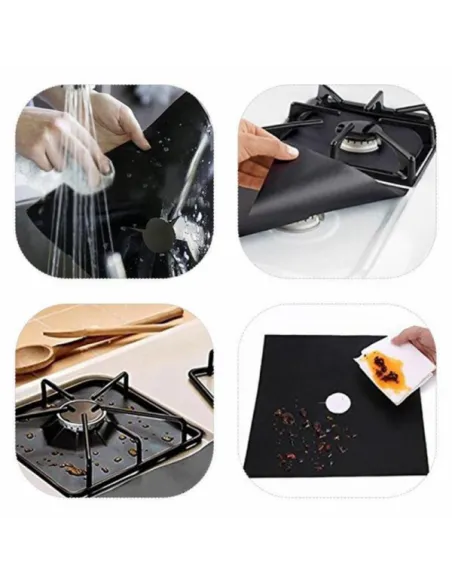 Set 4 folii de protectie aragaz, teflon, lavabile