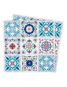 Set 18 stickere adezive decorative, caleidoscop, 9x9 cm 2
