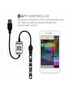 Banda Led decorativa pentru TV de 2m,cu usb bluetooth Wifi RGB 2