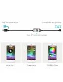 Banda Led decorativa pentru TV de 2m,cu usb bluetooth Wifi RGB
