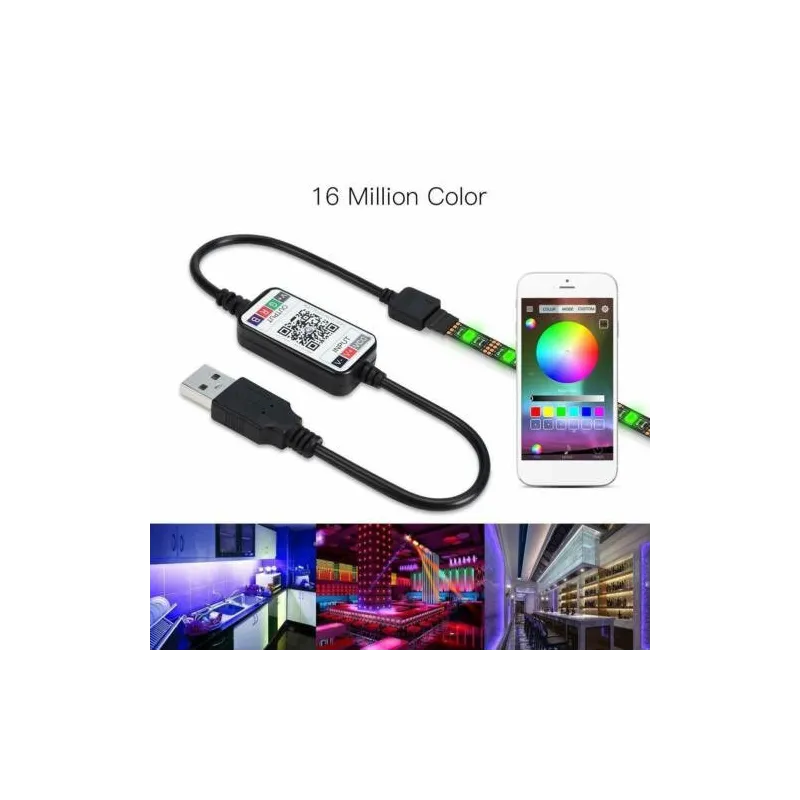 Banda Led decorativa pentru TV de 2m,cu usb bluetooth Wifi RGB