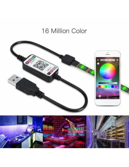 Banda Led decorativa pentru TV de 2m,cu usb bluetooth Wifi RGB