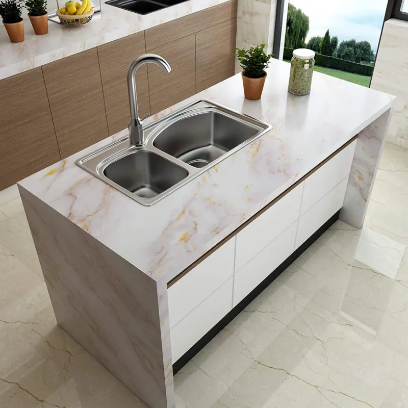 Autocolant autoadeziv tip marmura 61X200 cm-2 Buc red-mag.ro