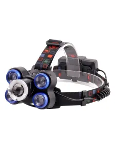 Lanterna frontala 5 x Led Cree XML, T6, frontala, cu lupa + 2x