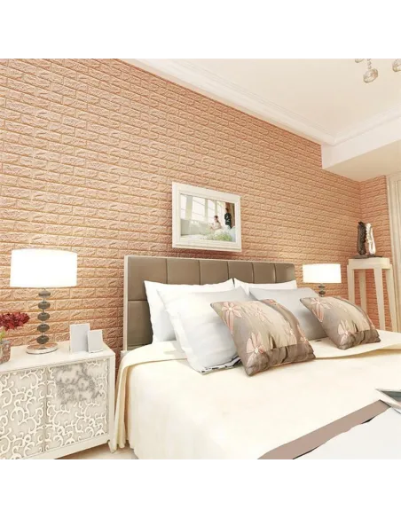 Set 5 Buc Tapet autoadeziv 3D (design caramida), 70*77cm, 3D