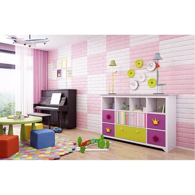 Set 5 Buc Tapet autoadeziv 3D (design caramida), 70*77cm, 3D