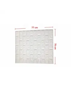 Set 5 Buc Tapet autoadeziv, 3D (design caramida), 70*77cm, Alb 2