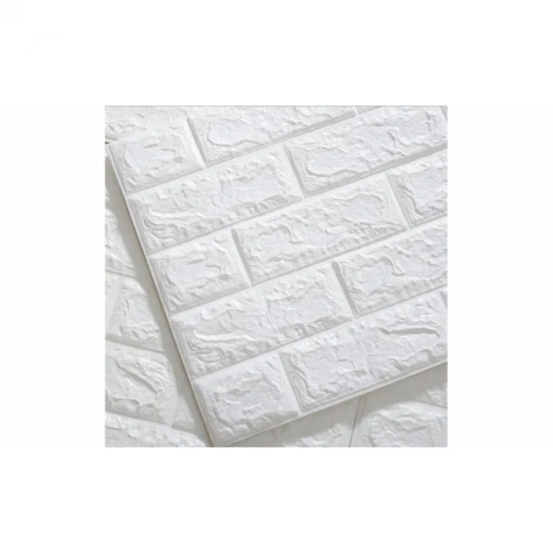 Set 5 Buc Tapet autoadeziv, 3D (design caramida), 70*77cm, Alb