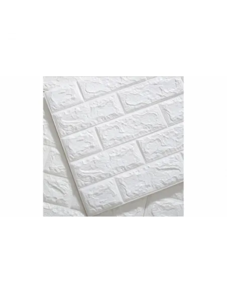Set 5 Buc Tapet autoadeziv, 3D (design caramida), 70*77cm, Alb