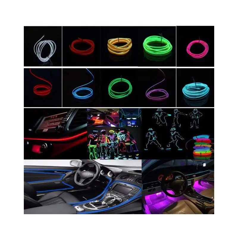 Banda decorativa auto LED 3 metri, pentru interior red-mag.ro