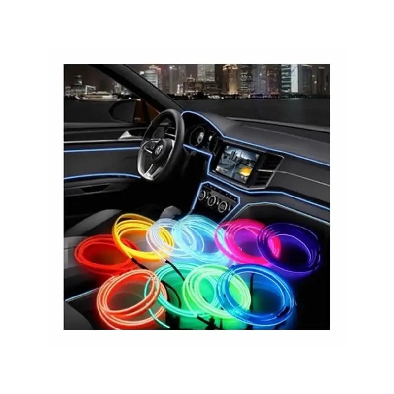 Banda decorativa auto LED 3 metri, pentru interior red-mag.ro