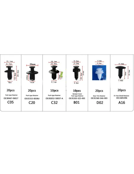 100buc / set 6 dimensiuni pentru panou interior red-mag.ro