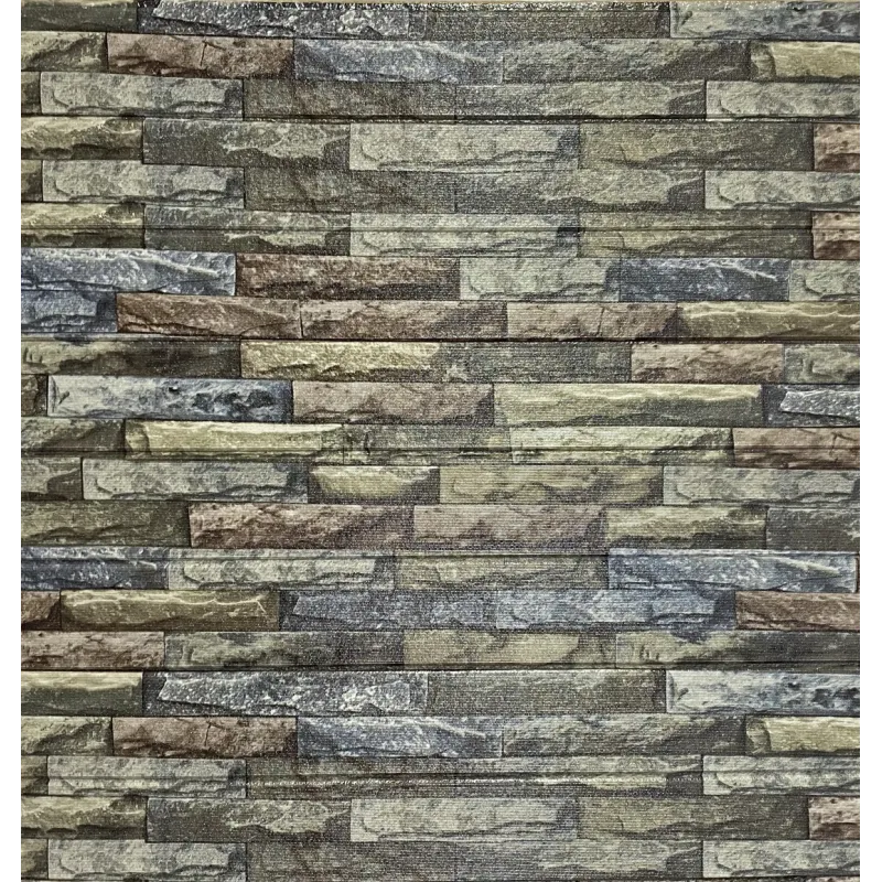 Set 5 Bucati tapet autoadeziv, 70X70 cm, piatra spuma 3D