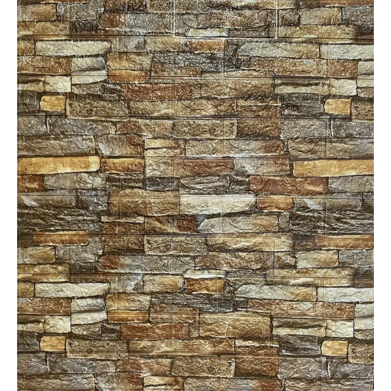 Set 5 Bucati tapet autoadeziv, 70X70 cm, piatra spuma 3D