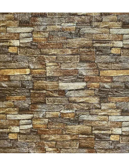 Set 5 Bucati tapet autoadeziv, 70X70 cm, piatra spuma 3D