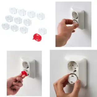 Set 12 capace protectie priza, dop priza siguranta copii 2