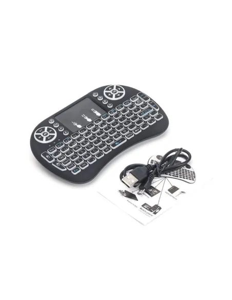 Tastatura iluminata Wireless I8 Air Mouse cu touchpad red-mag.ro