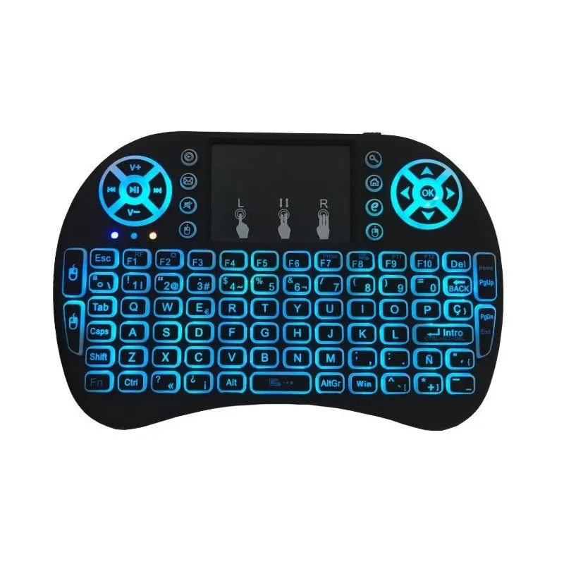 Tastatura iluminata Wireless I8 Air Mouse cu touchpad red-mag.ro