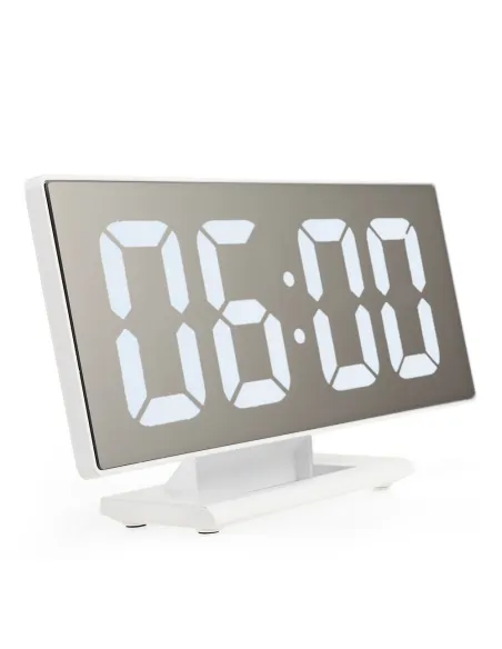 Ceas digital LED cu oglinda, litere mari, USB, temperatura