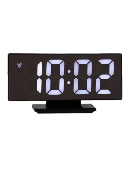 Ceas digital LED cu oglinda, litere mari, USB, temperatura