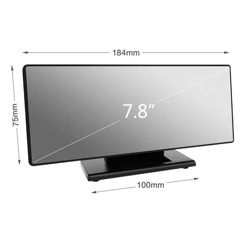 Ceas digital LED cu oglinda, litere mari, USB, temperatura