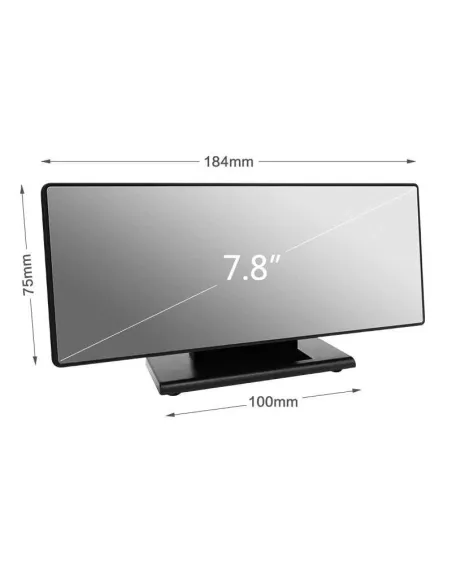 Ceas digital LED cu oglinda, litere mari, USB, temperatura