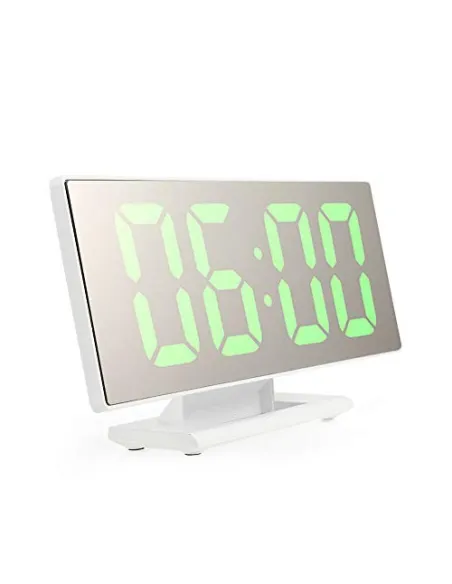 Ceas digital LED cu oglinda, litere mari, USB, temperatura
