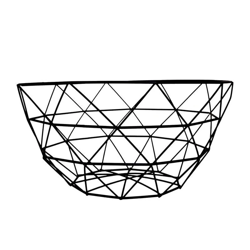 Cos de fructe rotund metalic, diametru 27 cm