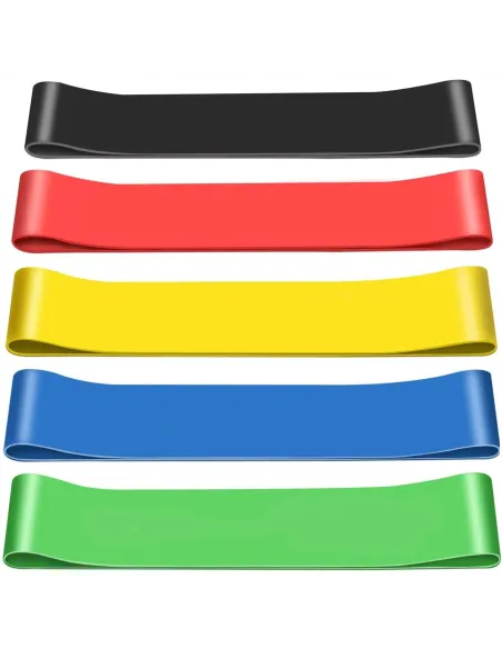 Set 5 benzi elastice de rezistenta pentru fitness, yoga