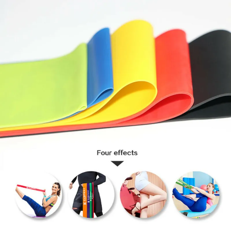 Set 5 benzi elastice de rezistenta pentru fitness, yoga