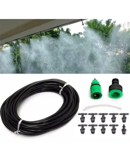 Kit pentru racit terasa, cu vapori de apa, furtun de 20 m si 20