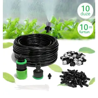 Kit pentru racit terasa, cu vapori de apa, furtun de 10 m si 10