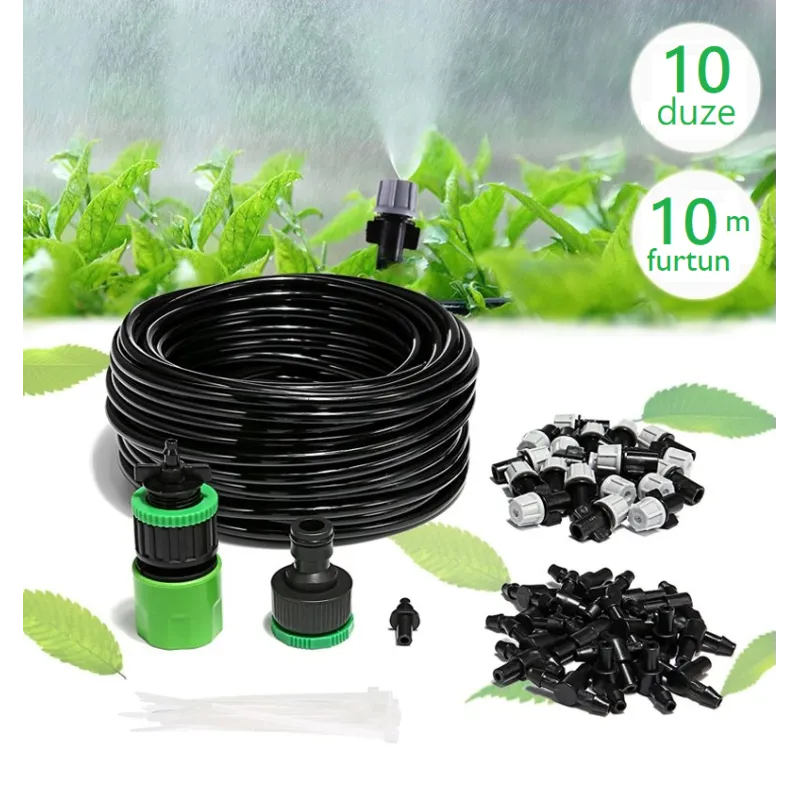 Kit pentru racit terasa, cu vapori de apa, furtun de 10 m si 10