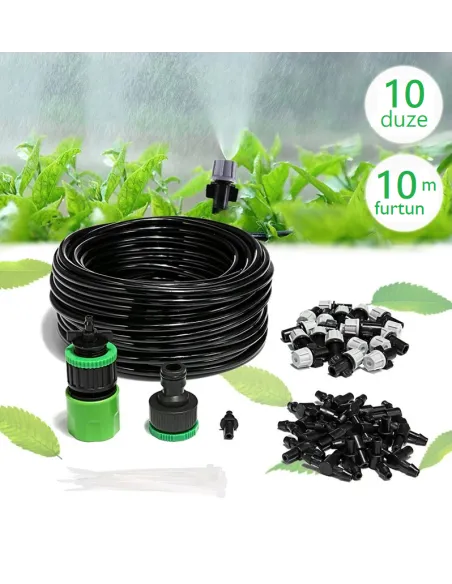 Kit pentru racit terasa, cu vapori de apa, furtun de 10 m si 10