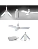 Lampa LED cu 3 brate mobile ajustabile, E27 6500K 45W, Alb Rece