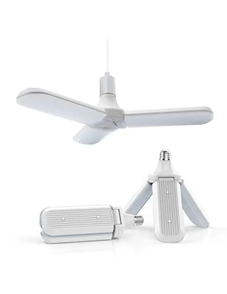 Lampa LED cu 3 brate mobile ajustabile, E27 6500K 45W, Alb Rece