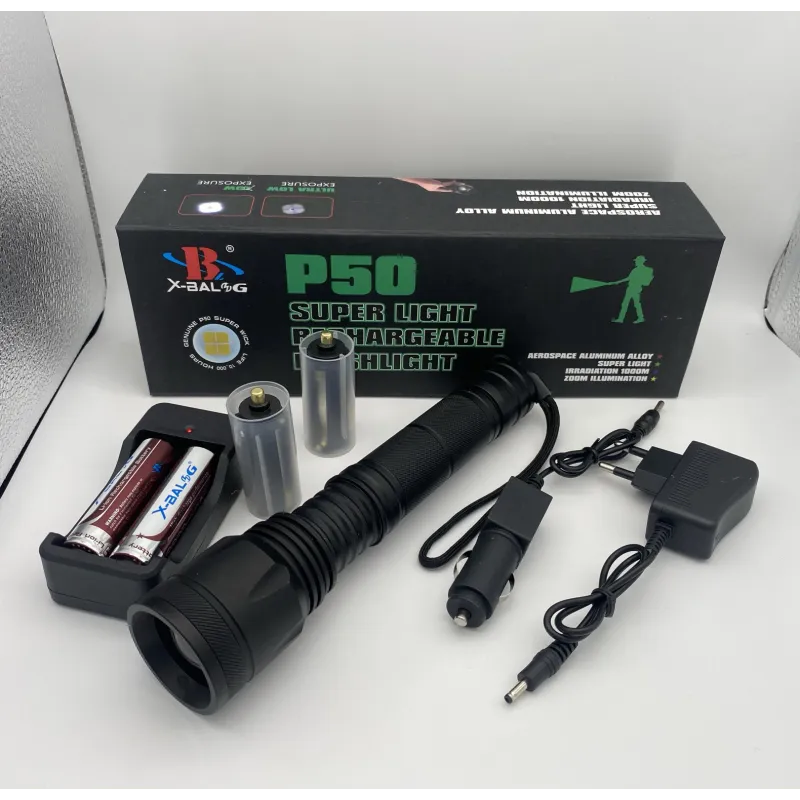 Lanterna Led P50 2021,Zoom, 3 moduri 2 acumulatori 18650