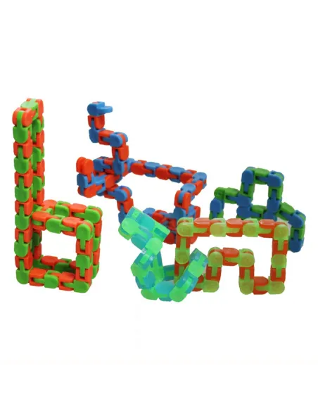 Set 2 x Jucarie Chain Bracelet Snake Puzzle, diverse culori