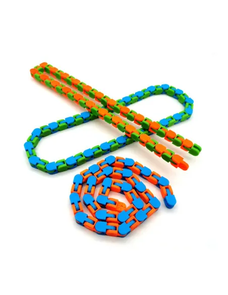 Set 2 x Jucarie Chain Bracelet Snake Puzzle, diverse culori