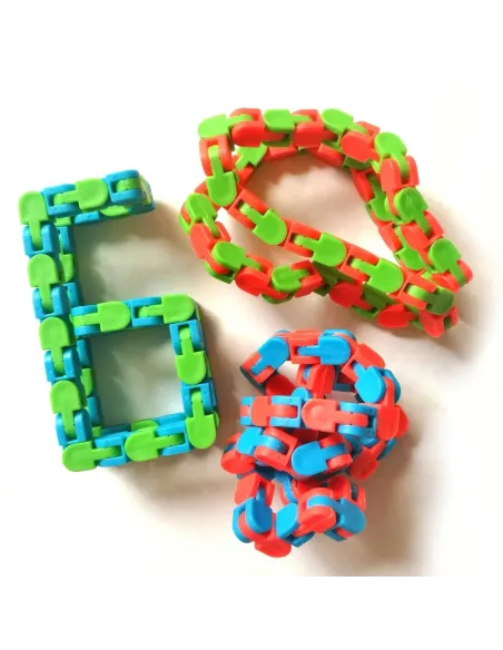 Set 2 x Jucarie Chain Bracelet Snake Puzzle, diverse culori