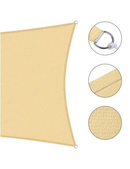 PLASA UMBRIRE 180 G/MP, 3 x 3 M, CREM, 4 INELE red-mag.ro