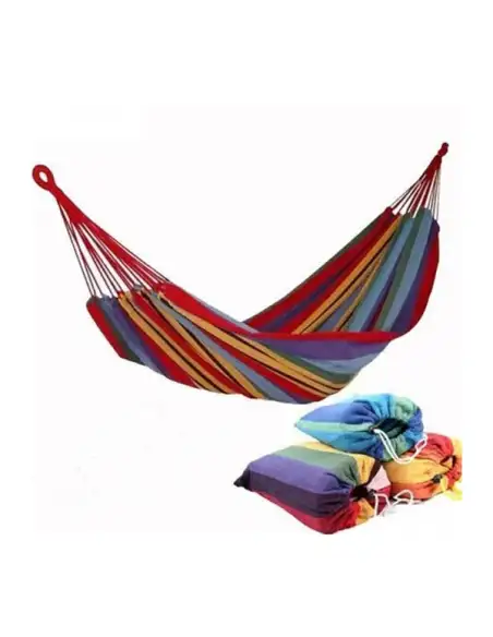 Hamac multicolor 180x80cm, cu husa de transport, red-mag.ro