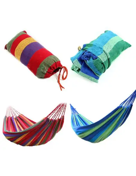 Hamac multicolor 180x80cm, cu husa de transport, red-mag.ro