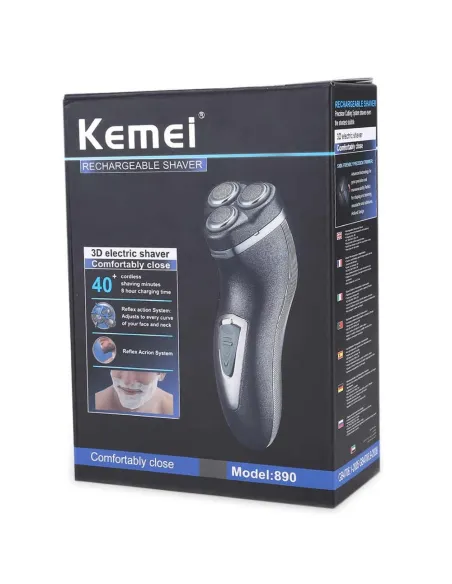 Aparat ras 3 capete 3D Kemei KM - 890, reîncărcabil red-mag.ro