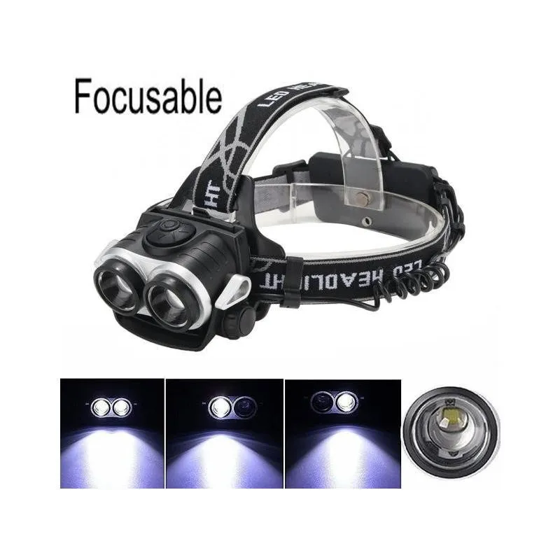 Lanterna cap LED CREE IPX-6, 2 x Acumulator 18650, USB