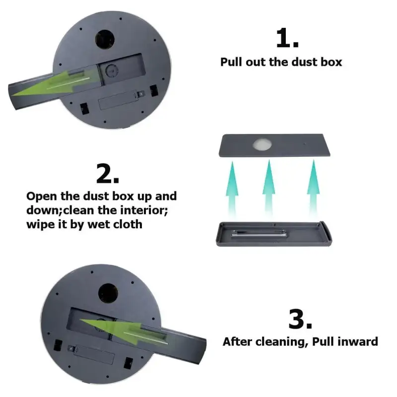 Robot aspirator smart 3 in 1, Ximeijie, Negru, 230x230x62 mm