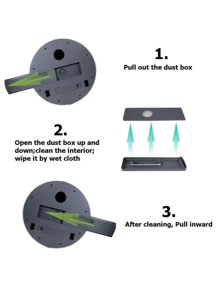 Robot aspirator smart 3 in 1, Ximeijie, Negru, 230x230x62 mm